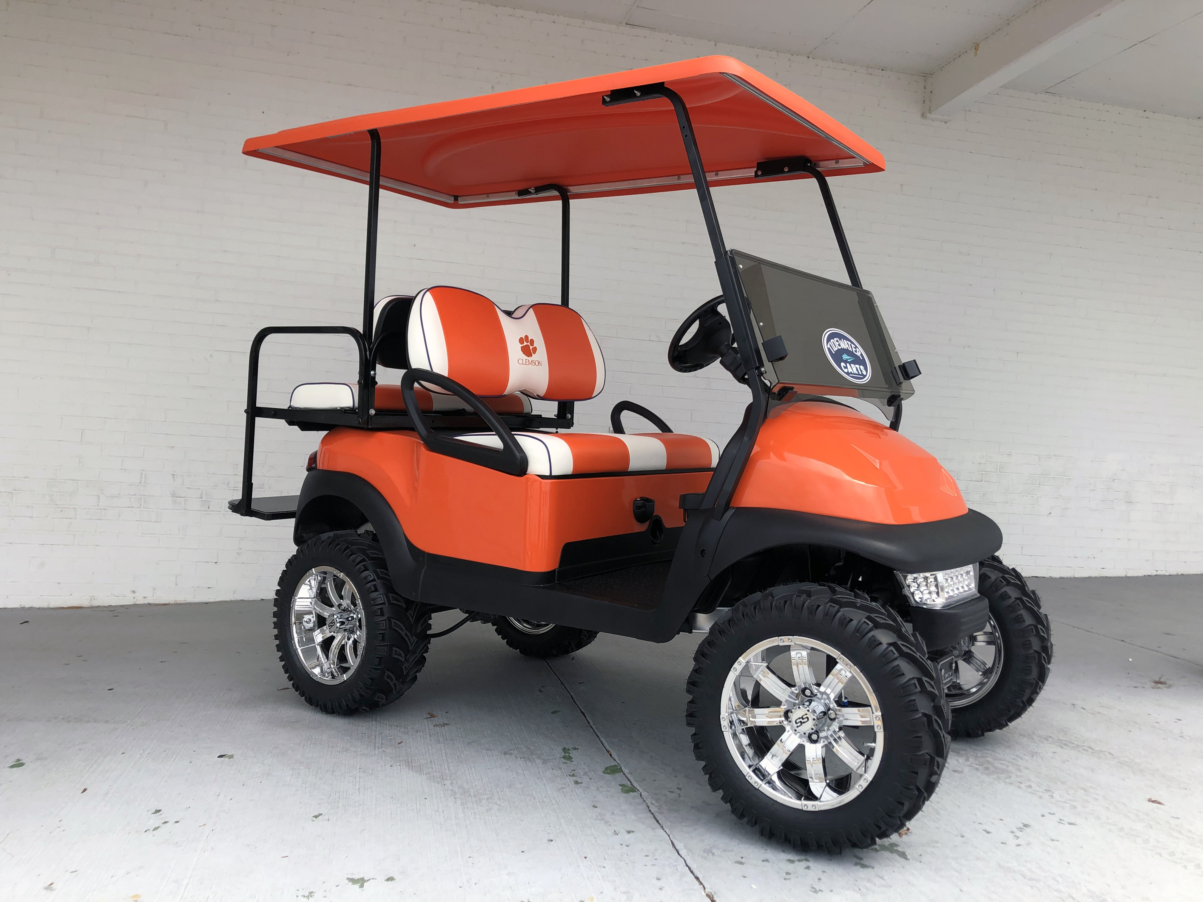Clemson Lifted Club Car Precedent Golf Cart